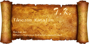 Tánczos Katalin névjegykártya
