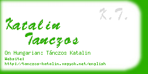 katalin tanczos business card