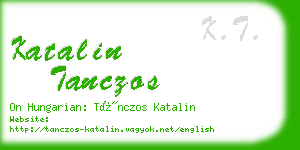 katalin tanczos business card